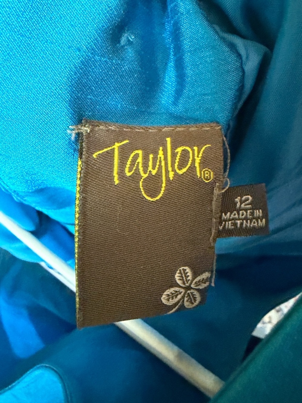Taylor Bright Royal Blue Fit & Flare Striped Cocktail Dress. Size 12 Retail $198 - Picture 2 of 8